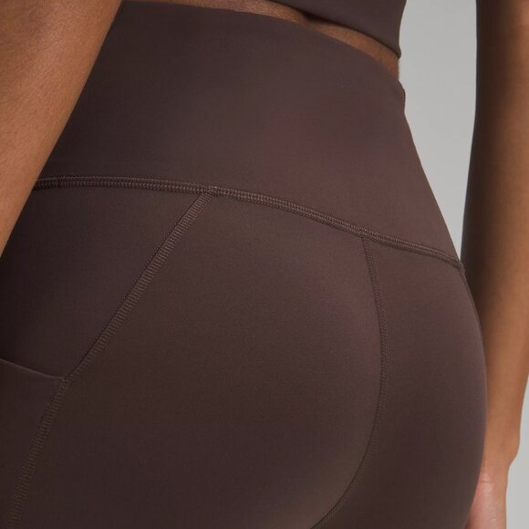 Lululemon Wunder Train High-Rise Crop with Pockets 23", Color Espresso, Size 12 - Picture 2 of 8